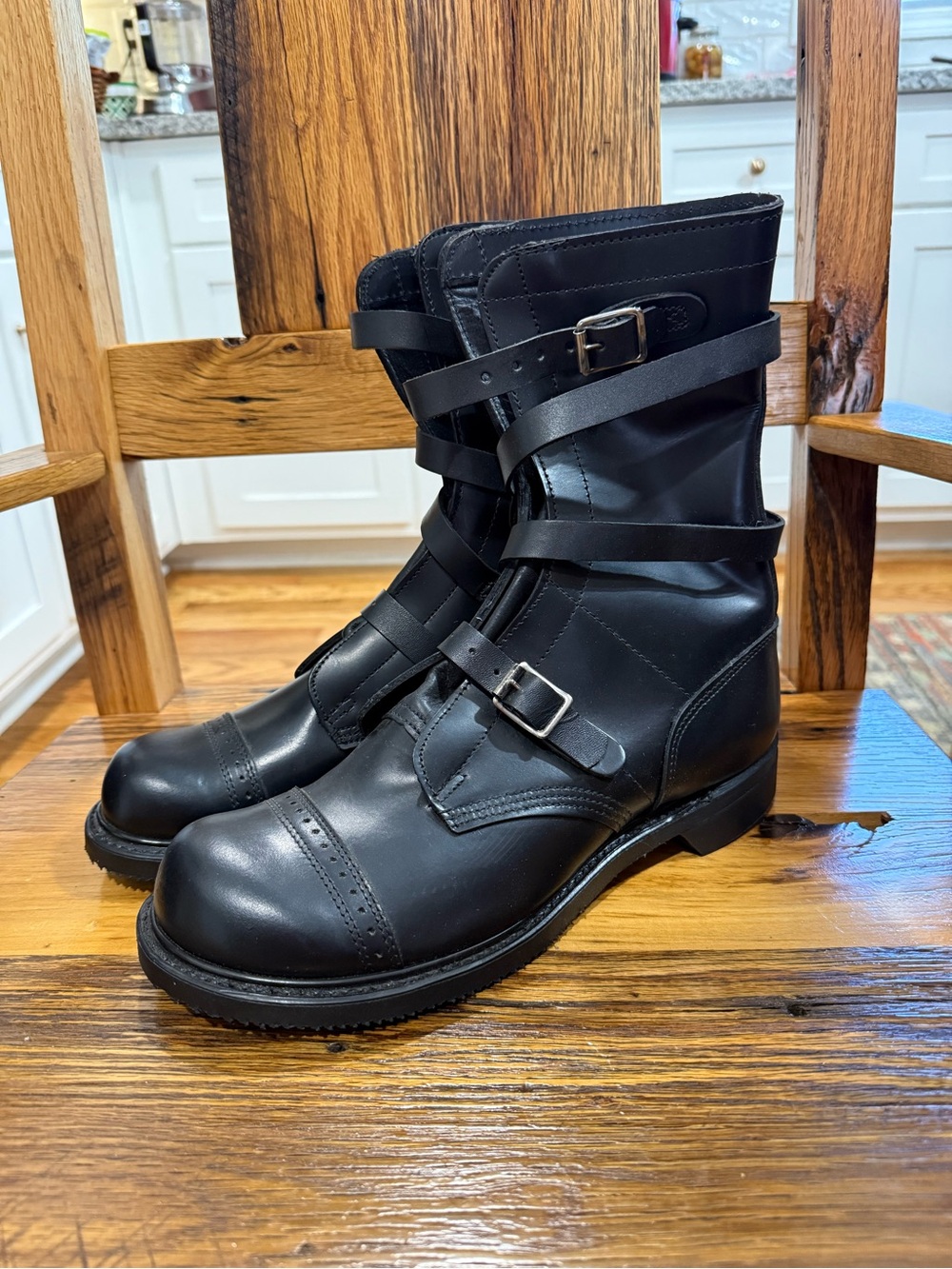 Vintage Corcoran 5407 US Military Black Leather Tanker Boots 9.5 D Nitro Sole